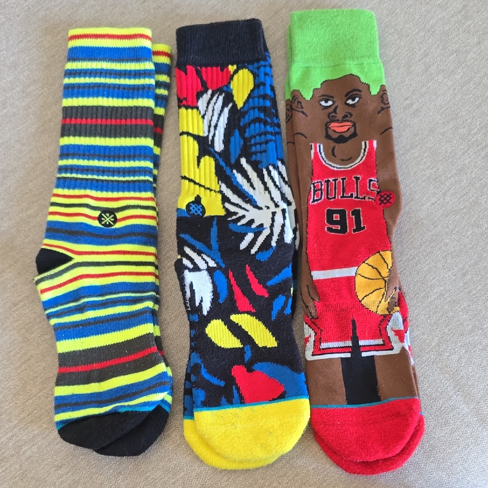 Stance Men's Vibrant Graphic Crew Socks - Multicolor